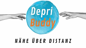 Logo mit Text- und Bildmarke von depri buddy